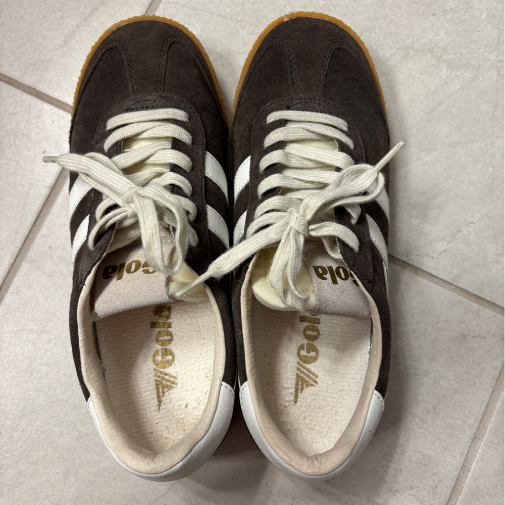 GOLA brown white suede sneakers